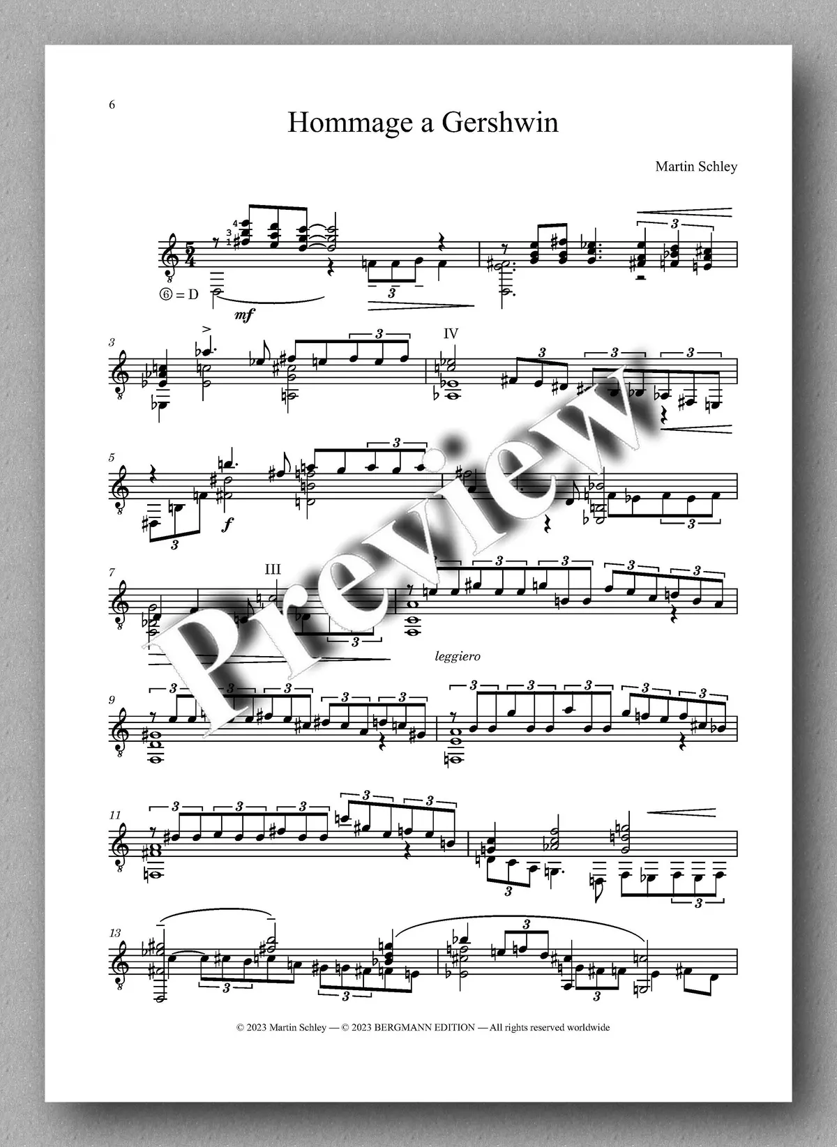 Schley, Hommage A Gershwin 2