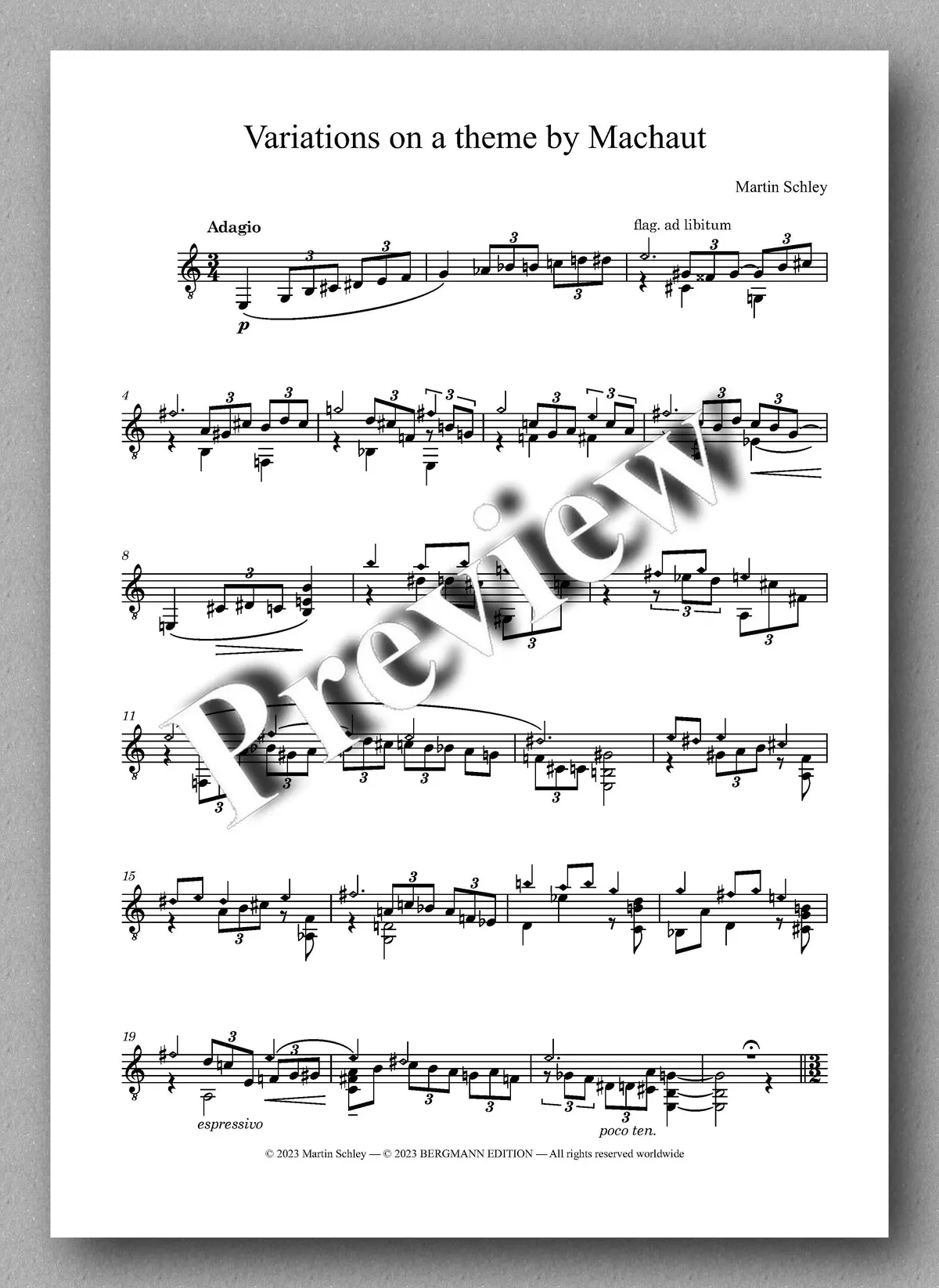 Schley, Variations On A Theme By Machaut 2