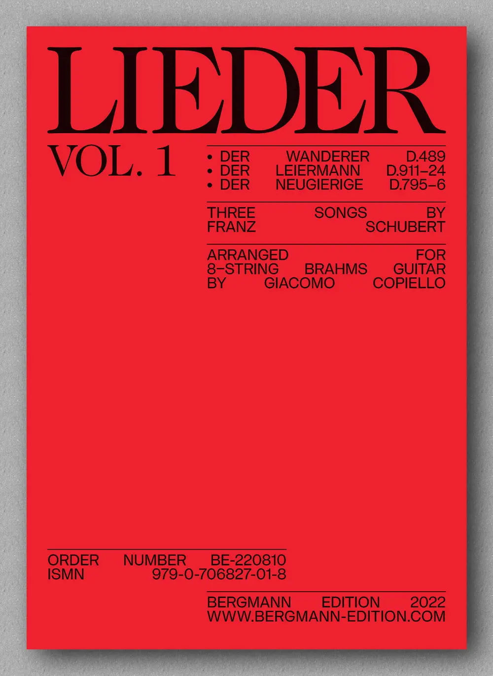 Schubert-Copiello, Lieder, Vol. 1 1