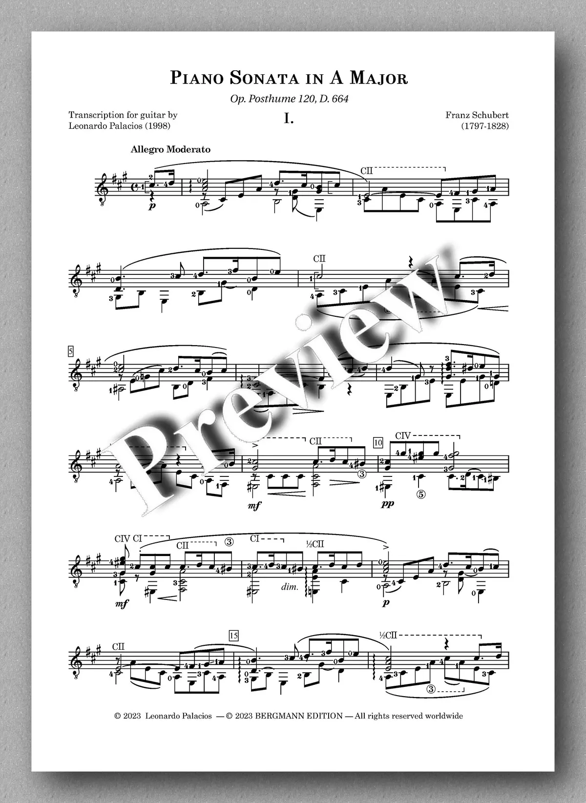 Schubert-Palacios, Piano Sonata In A Major 2