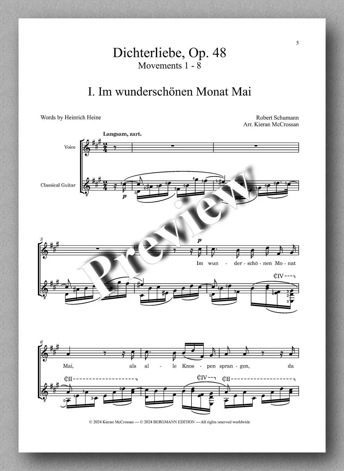 Schumann-Mccrossan, Dicherliebe, Op.48 2