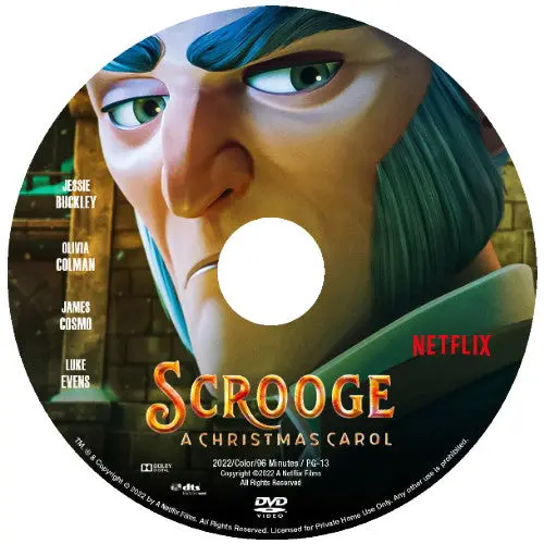 Scrooge: A Christmas Carol Dvd 2022 Movie 1