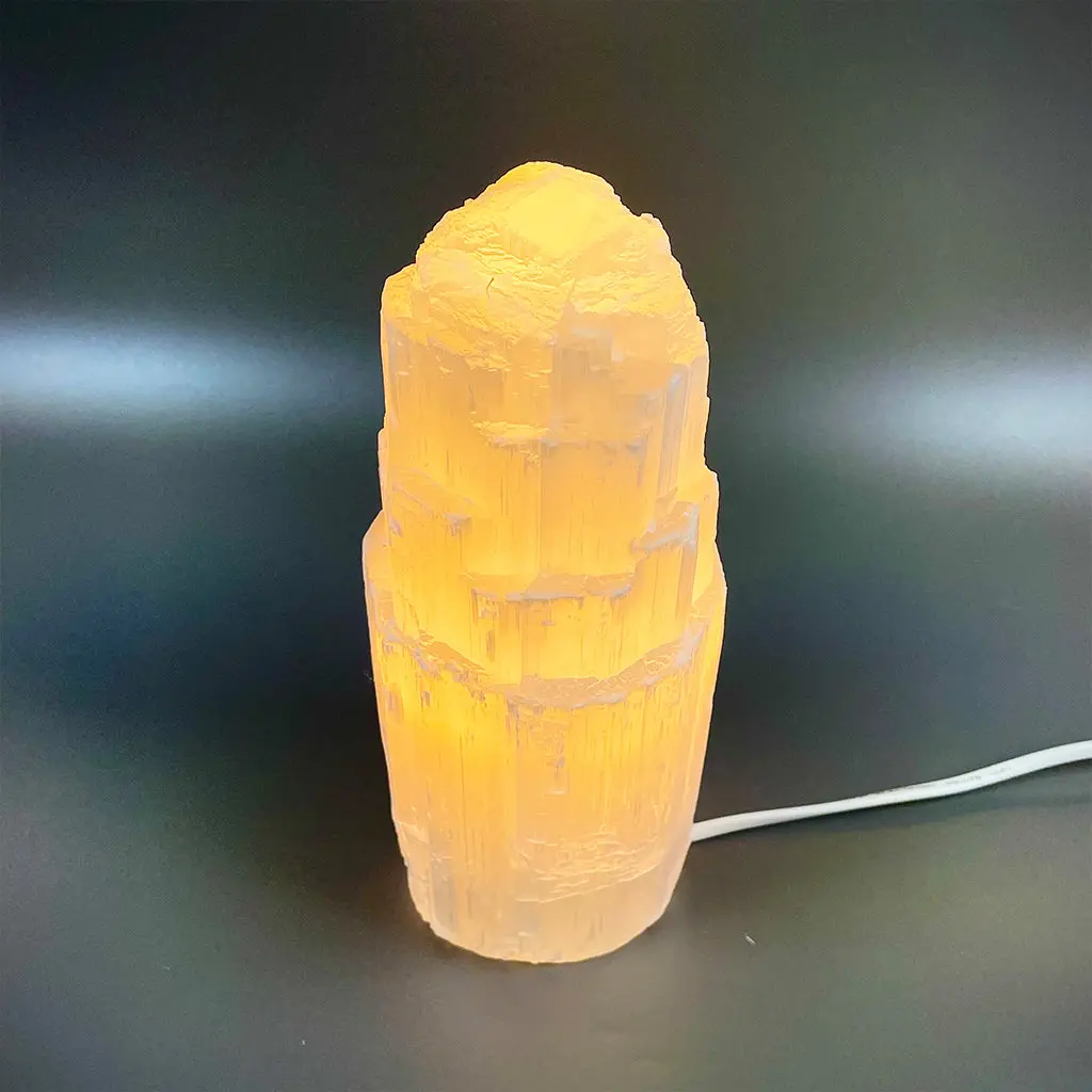 Selenite Tower Lamp 3