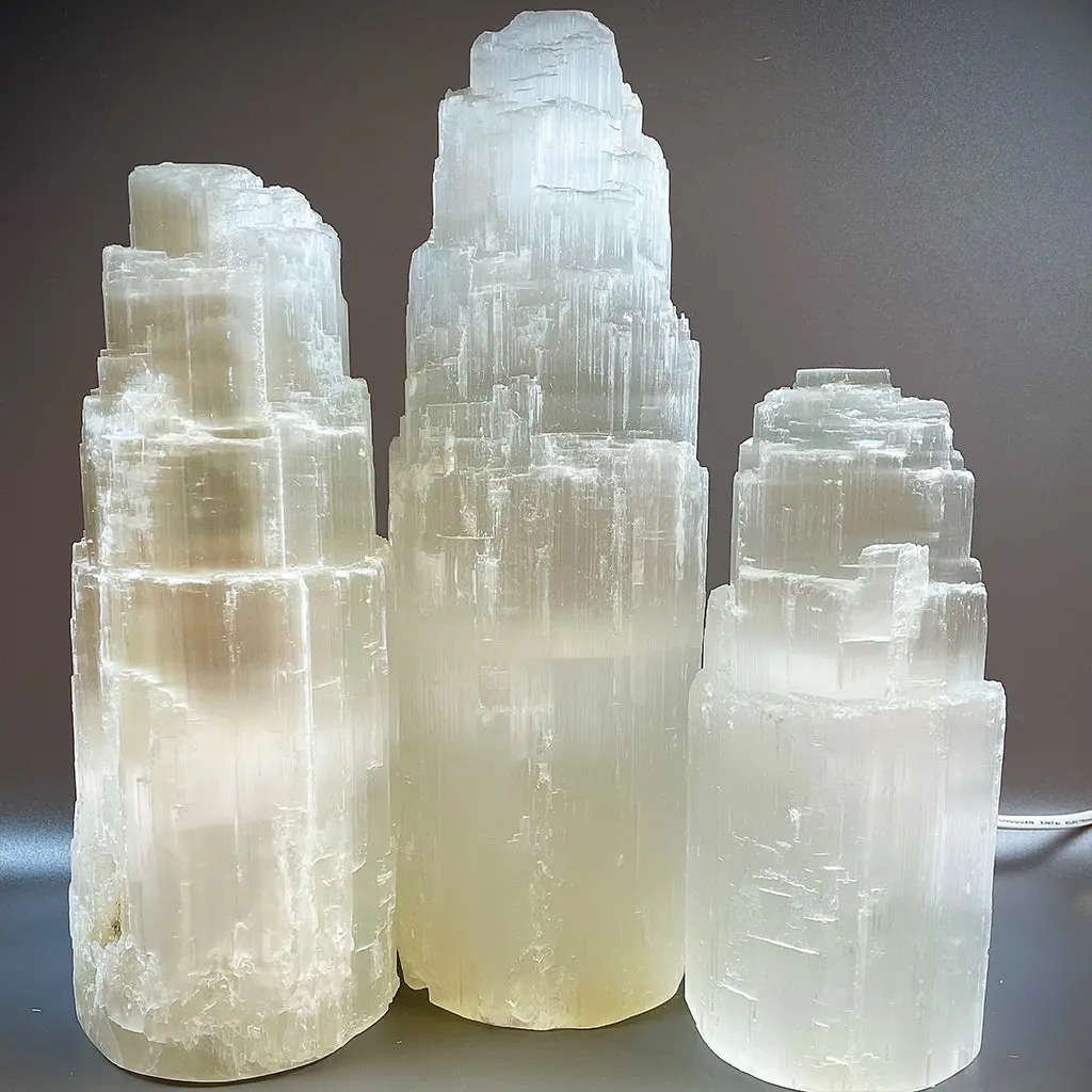 Selenite Tower Lamp 1