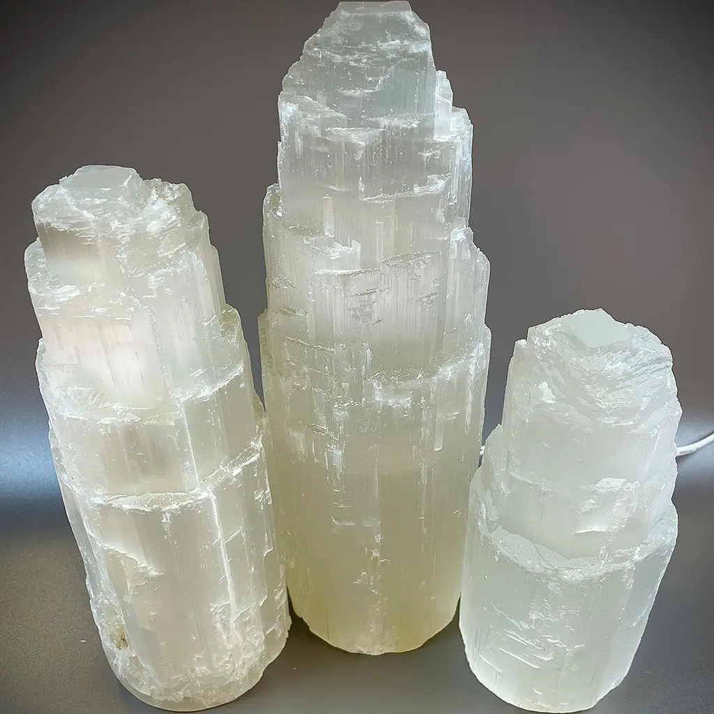 Selenite Tower Lamp 2