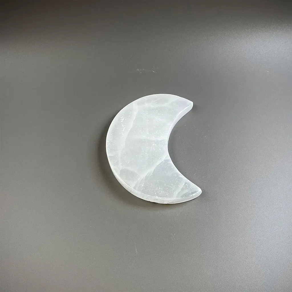 White Selenite Moon 1