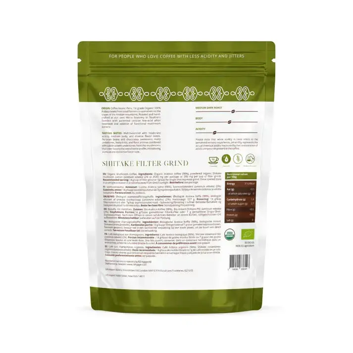 Shiitake Mushroom Coffee Filter Ground 227 G / 8 Oz - Ra Hygge 2