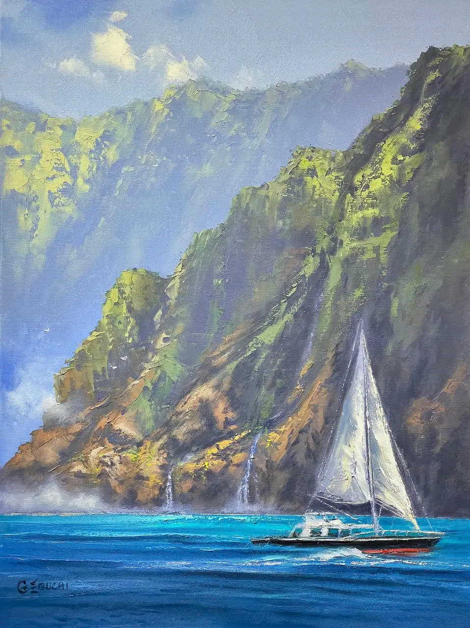 Original Painting: Sojourn Napali Coast By George Eguchi 2