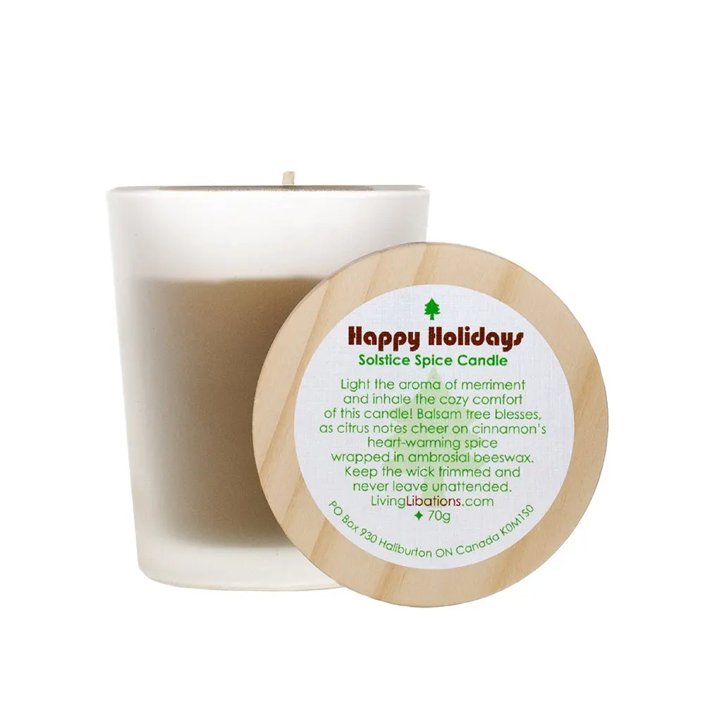 Happy Holiday Solstice Spice Candle 1