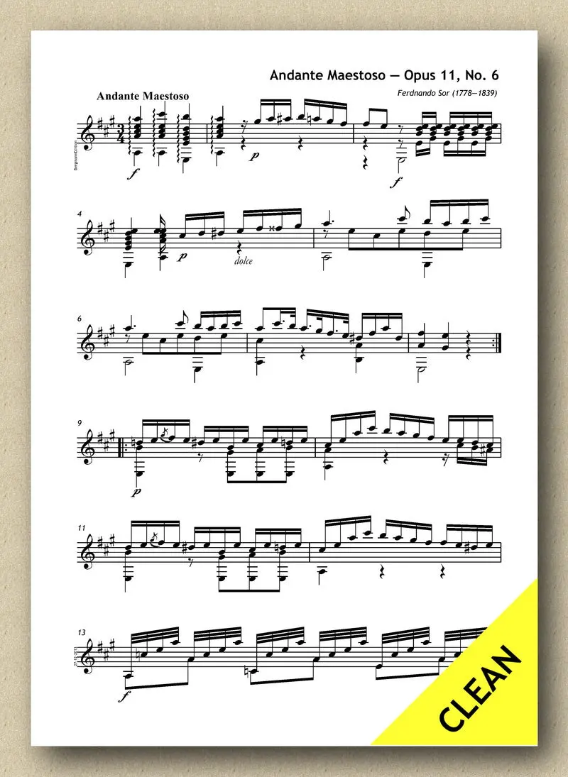Sor Op. 11 No. 6 - Andante Maestoso 2