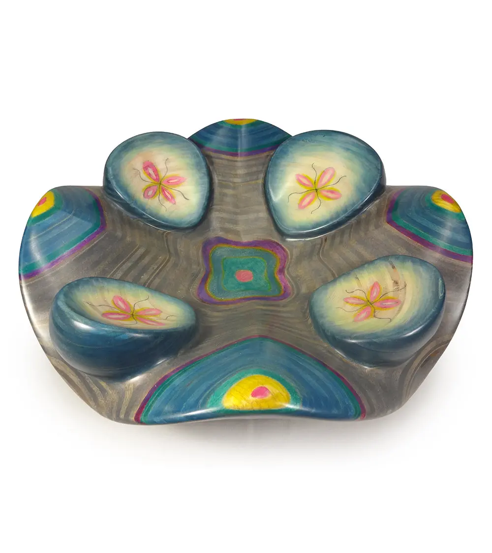 Wood Bowl "Spider Lily" 1