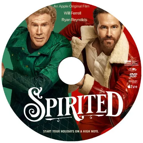 Spirited Dvd 2022 Christmas Movie - Will Ferrell & Ryan Reynolds. 1