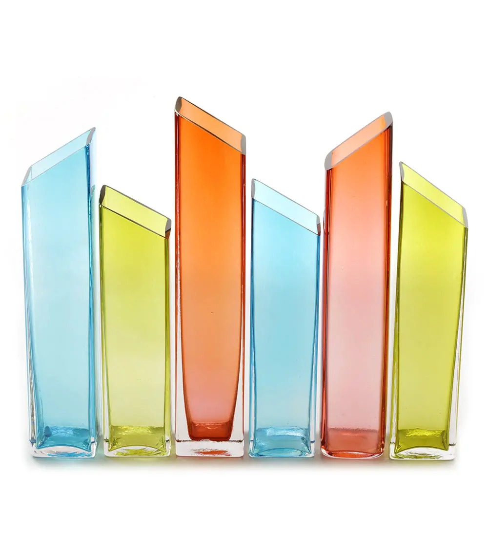 Glass Sculpture "Skyline Series: Spring City" By Ben Silver 3