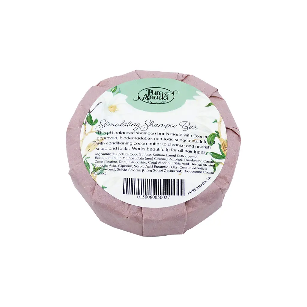 Stimulating (Cedarwood & Clary Sage) Natural Shampoo Bar - Pure Anada 2
