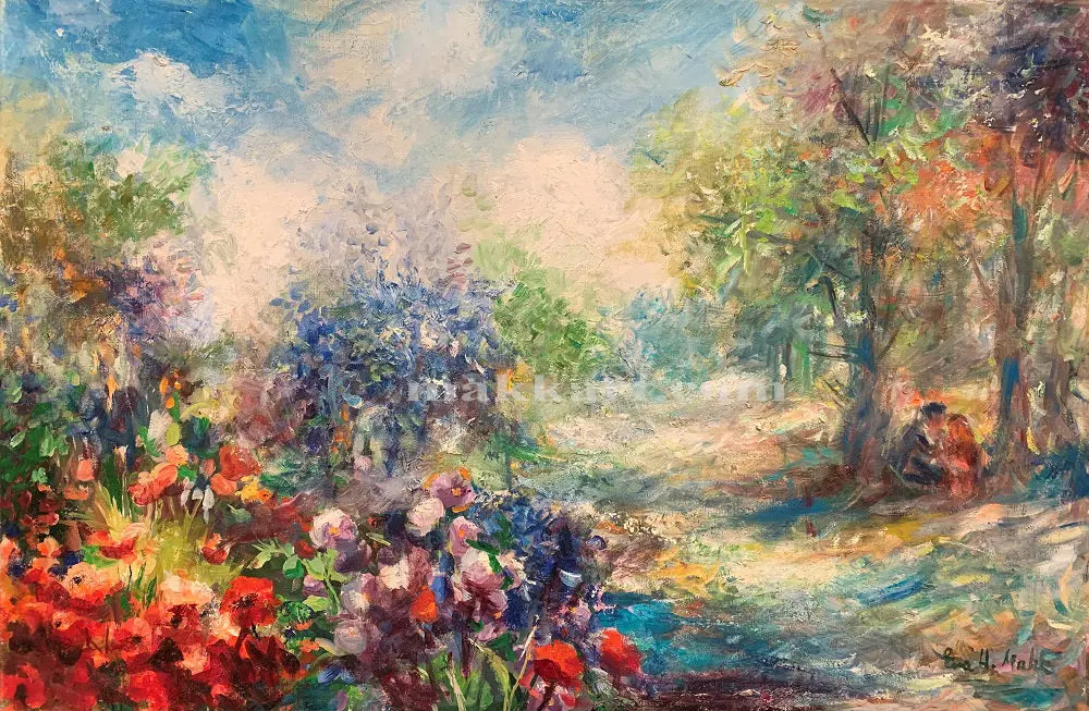Original Painting: Subtle Fires Of Spring By Eva Makk 1