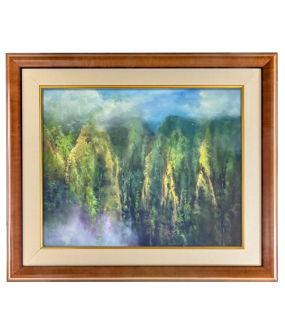 Original Painting: Sun-Kissed Morning Koʻolau By George Eguchi 1
