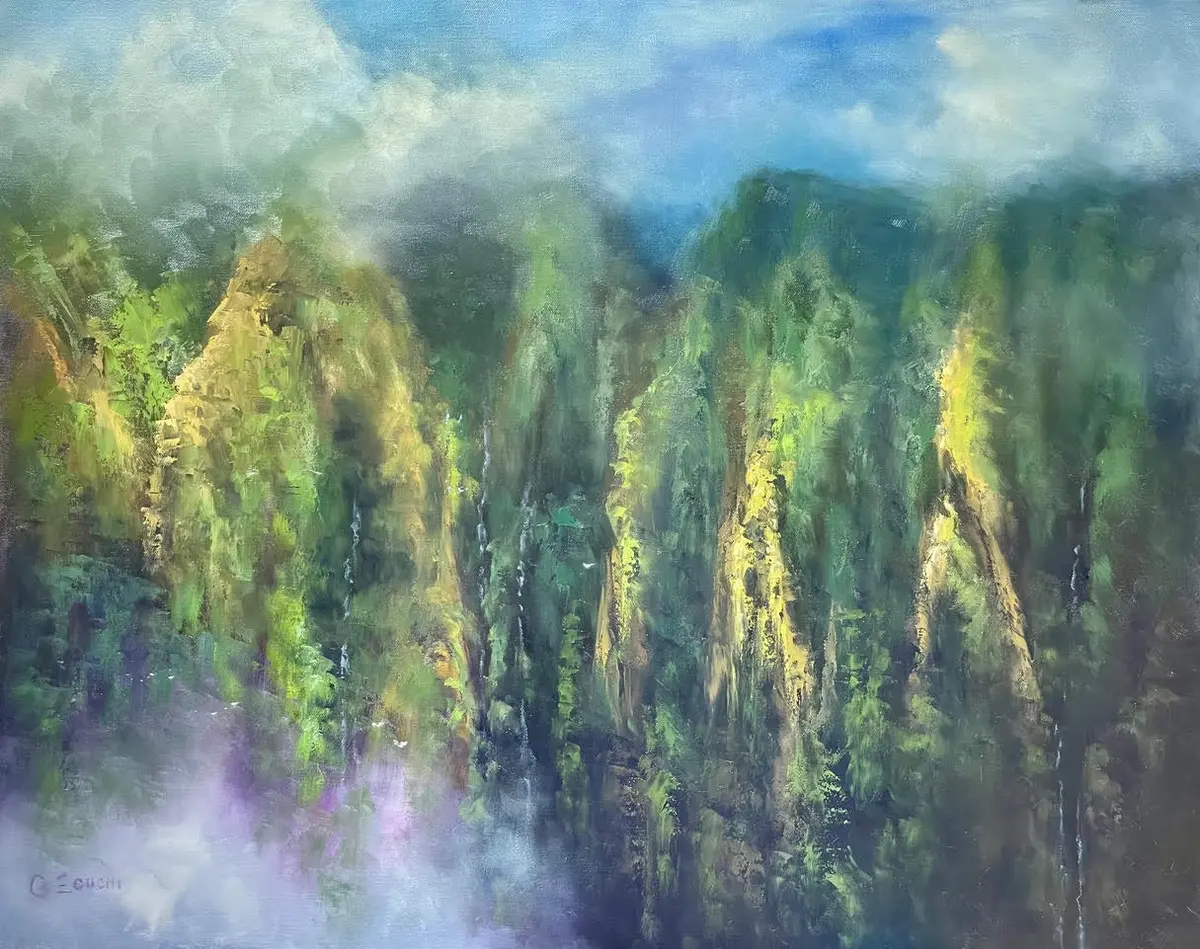 Original Painting: Sun-Kissed Morning Koʻolau By George Eguchi 2