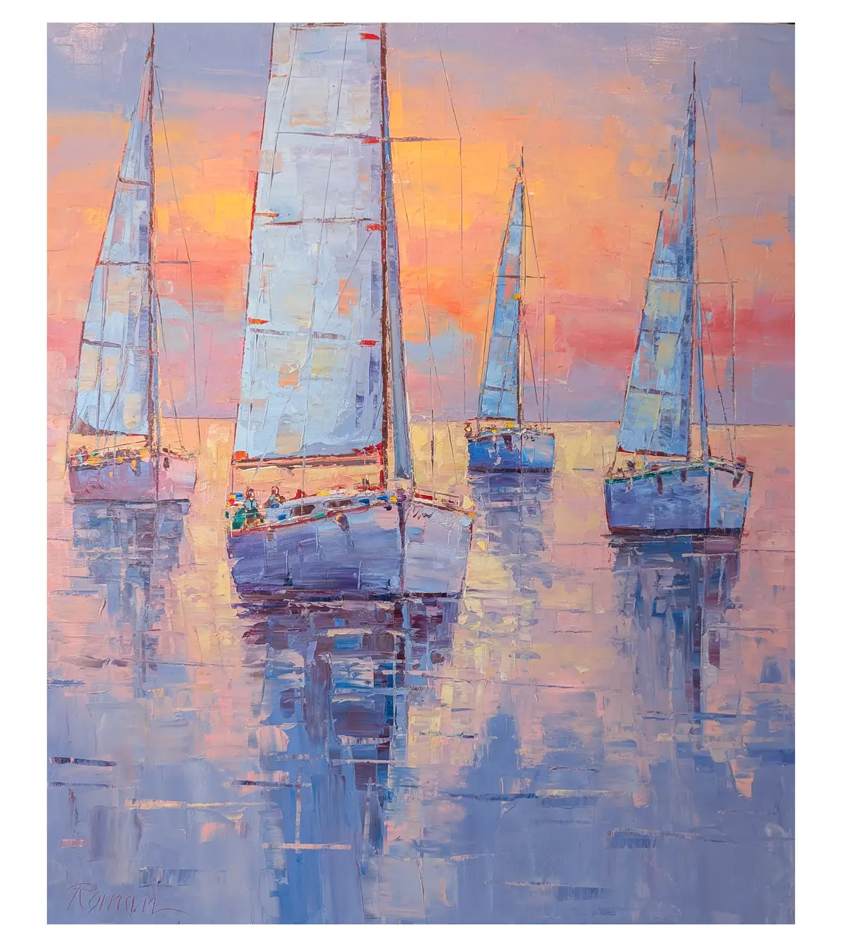 Sunset Sailing Maui By Roman Czerwinski 1