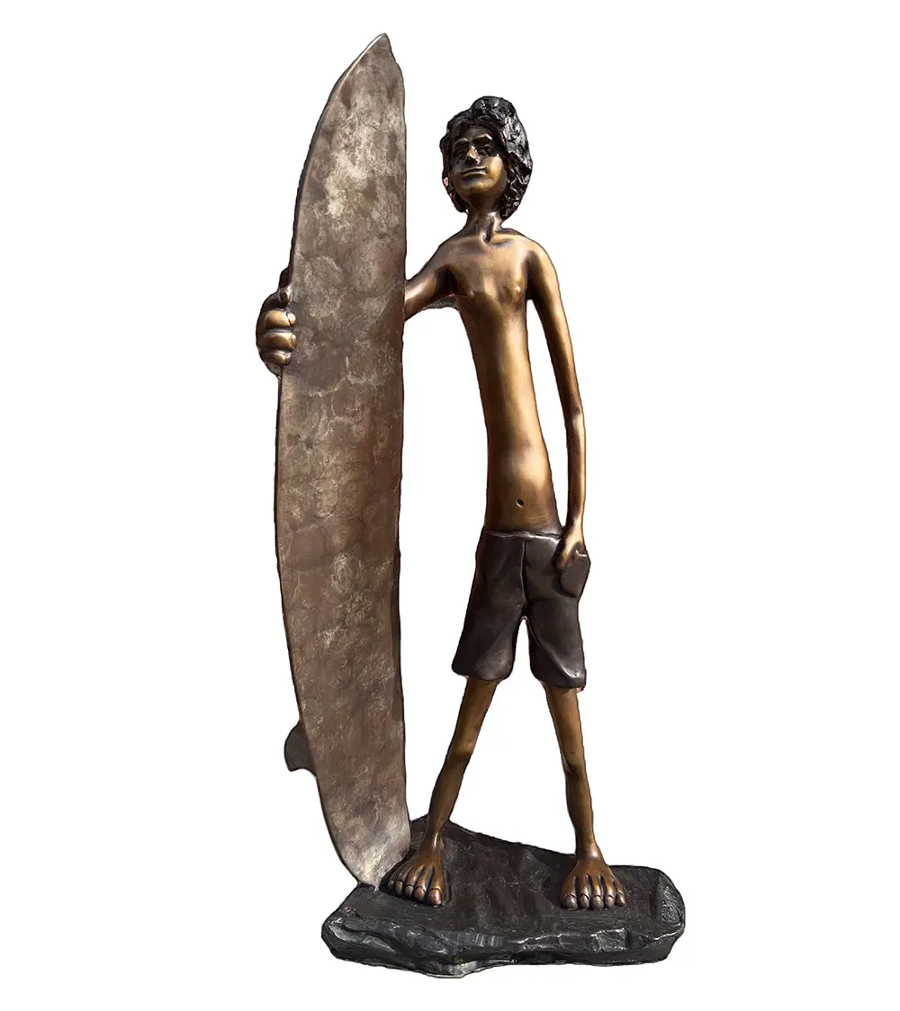 Bronze Sculpture "Surfer Boy Ii" By Marty Goldstein 1