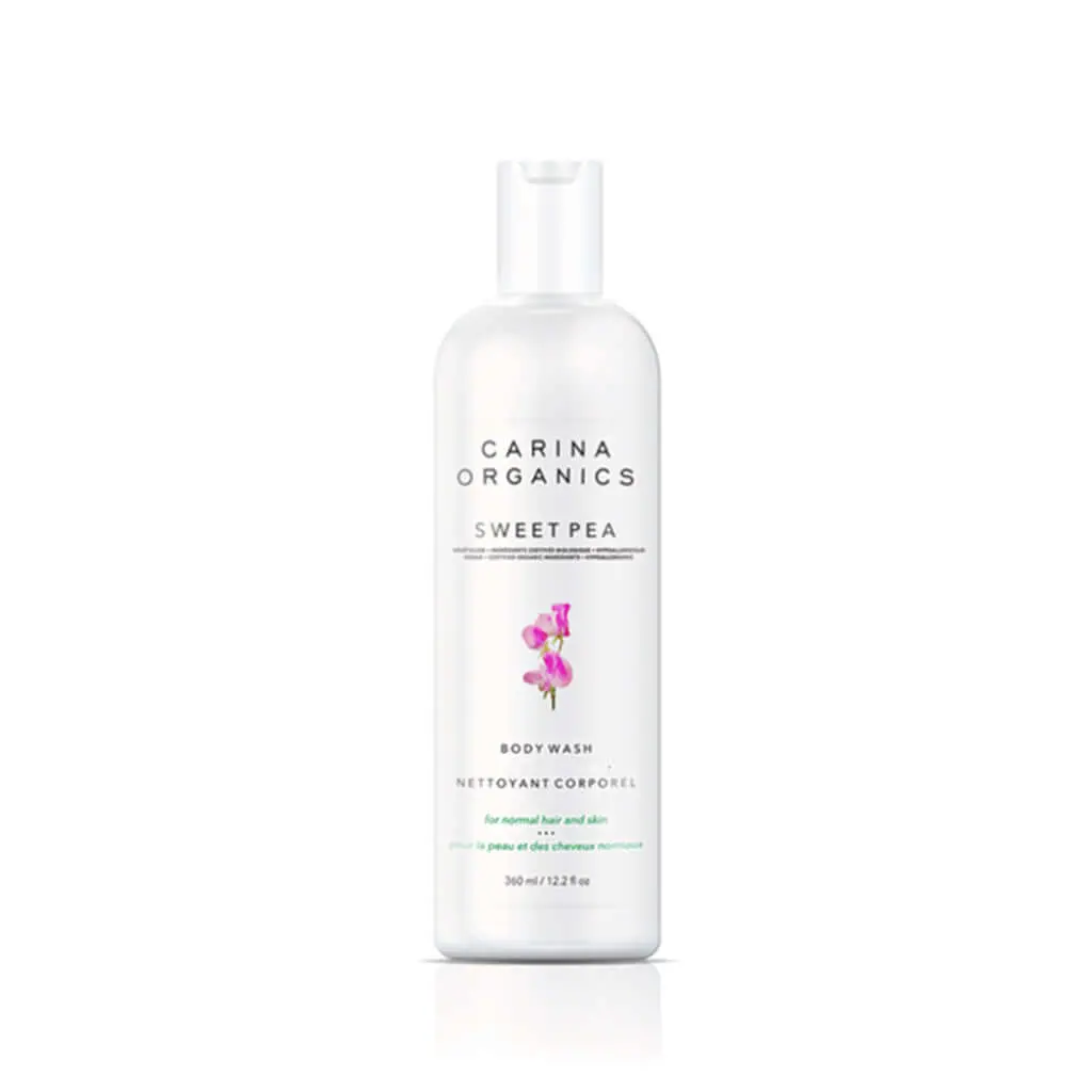 Sweet Pea Moisturising Body Wash 360Ml - Carina Organics 2