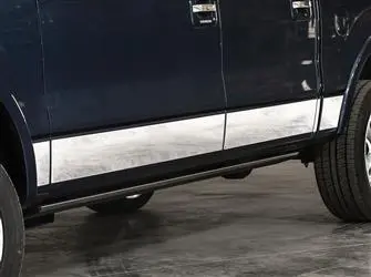 Willmore Mfg 756726 Rocker Panel Molding; Stainless Steel Rocker Panels; Ford F150 1