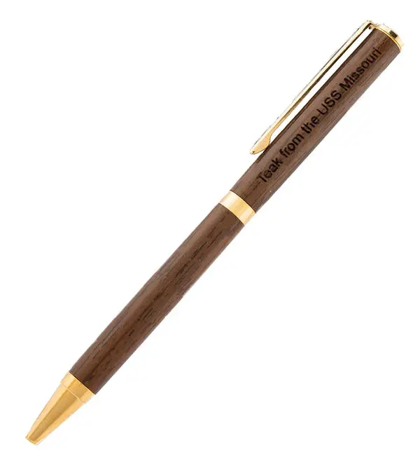 Uss Missouri Teak Pen, Slimline 1