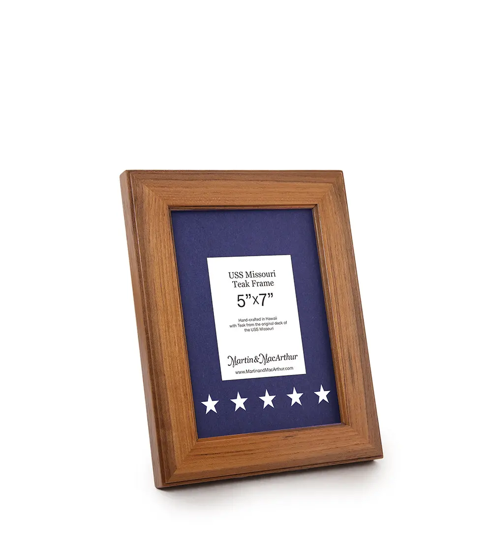 Uss Missouri Teak Picture Frame, 5”X7” 1
