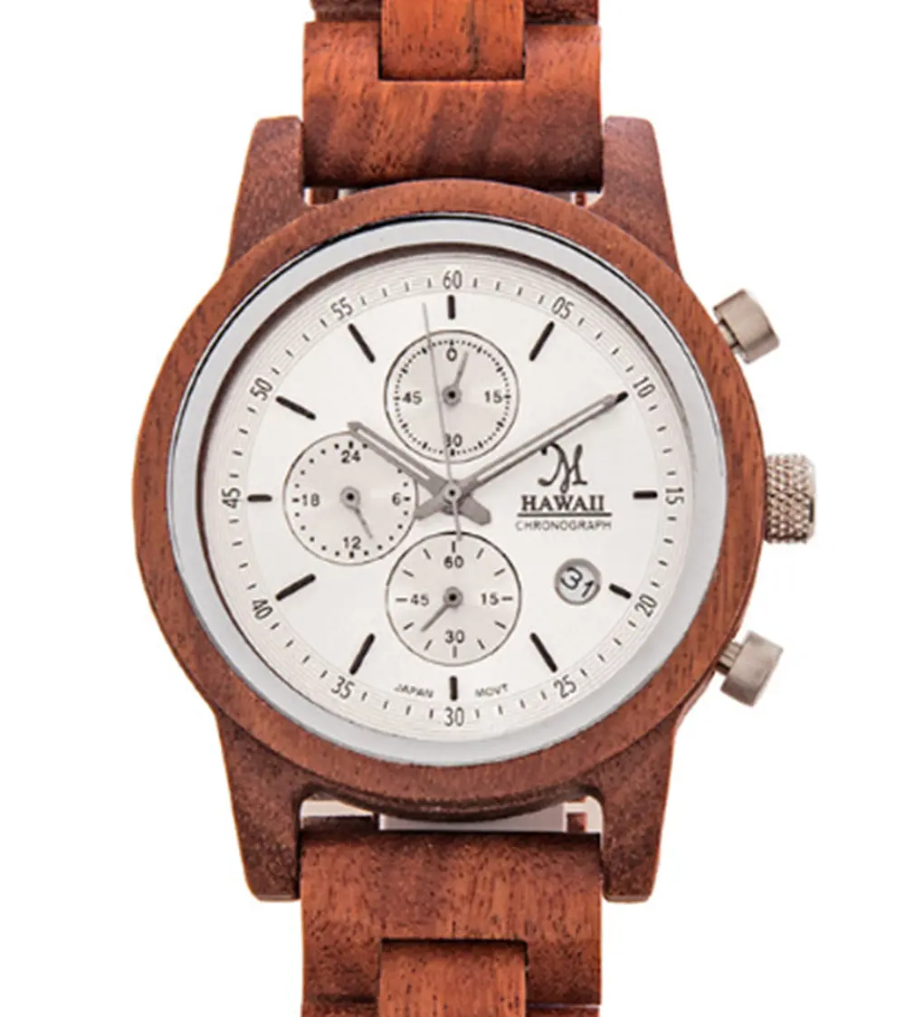 Exotic Wood Chronograph, Silver Face - 28602 1