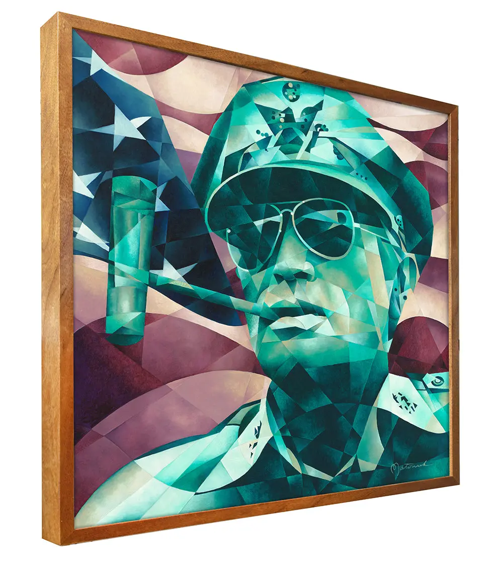 Original Painting "General Macarthur" In Koa Frame By Tj Matousek 2