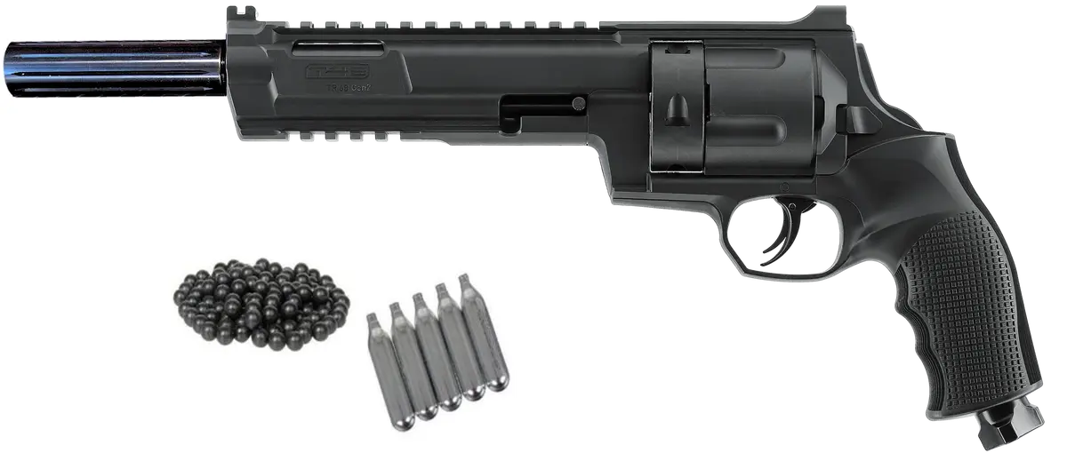T4e Hdr / Tr68 Gen2 .68Cal W/ Steel Tuning Barrel And Extension Powerful Custom Home Defense - Up To 550+Fps 40+Joules Version Revolver 1