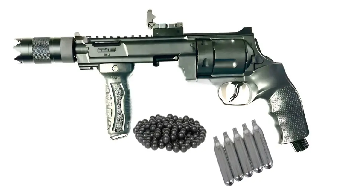 *Hsa Exclusive* T4e Hdr / Tr68 Gen2 Terminator!  Powerful Custom Home Defense Up To 550+ Fps 40+ Joules Version Revolver .68 Cal. - Complete Package! 1