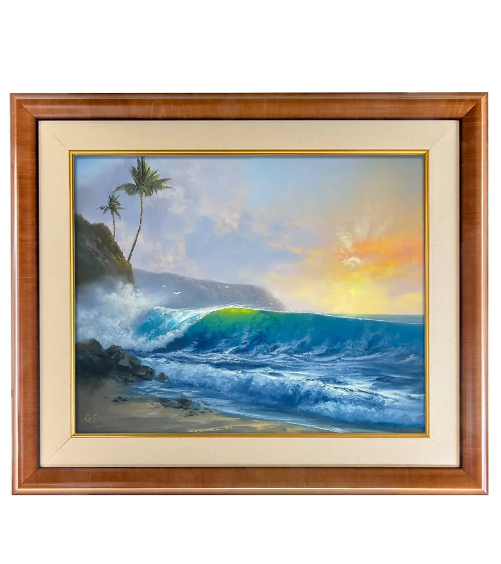 Original Painting: The Cresting Of Azure Waters By George Eguchi 1