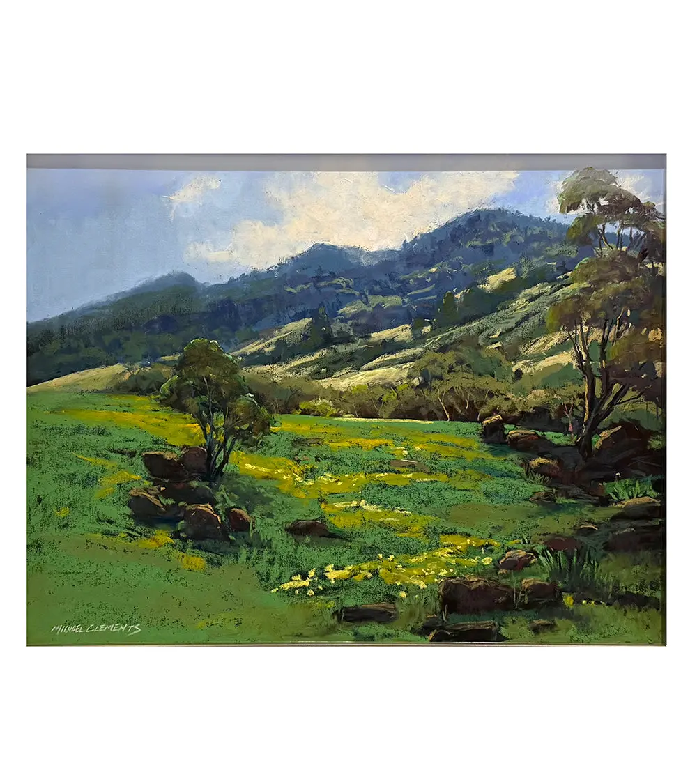 Original Pastel Painting "Thompson Ranch" By Michael Clements 18 X 14 1