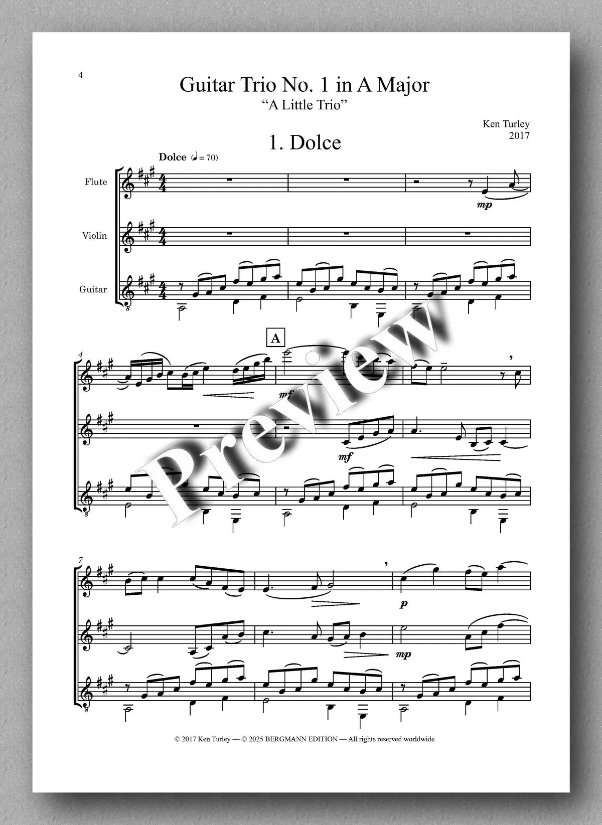 Turley, Guitar Trio No. 1 In A Major 2