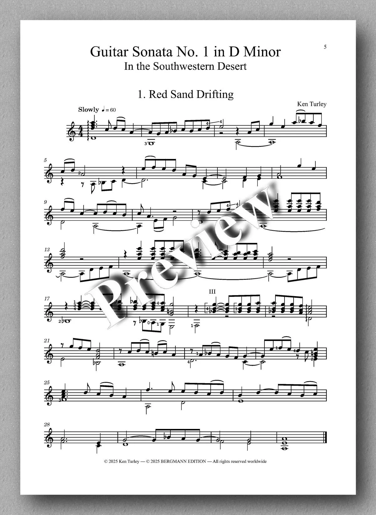 Turley, Guitar Sonata No. 1 In D Minor 2