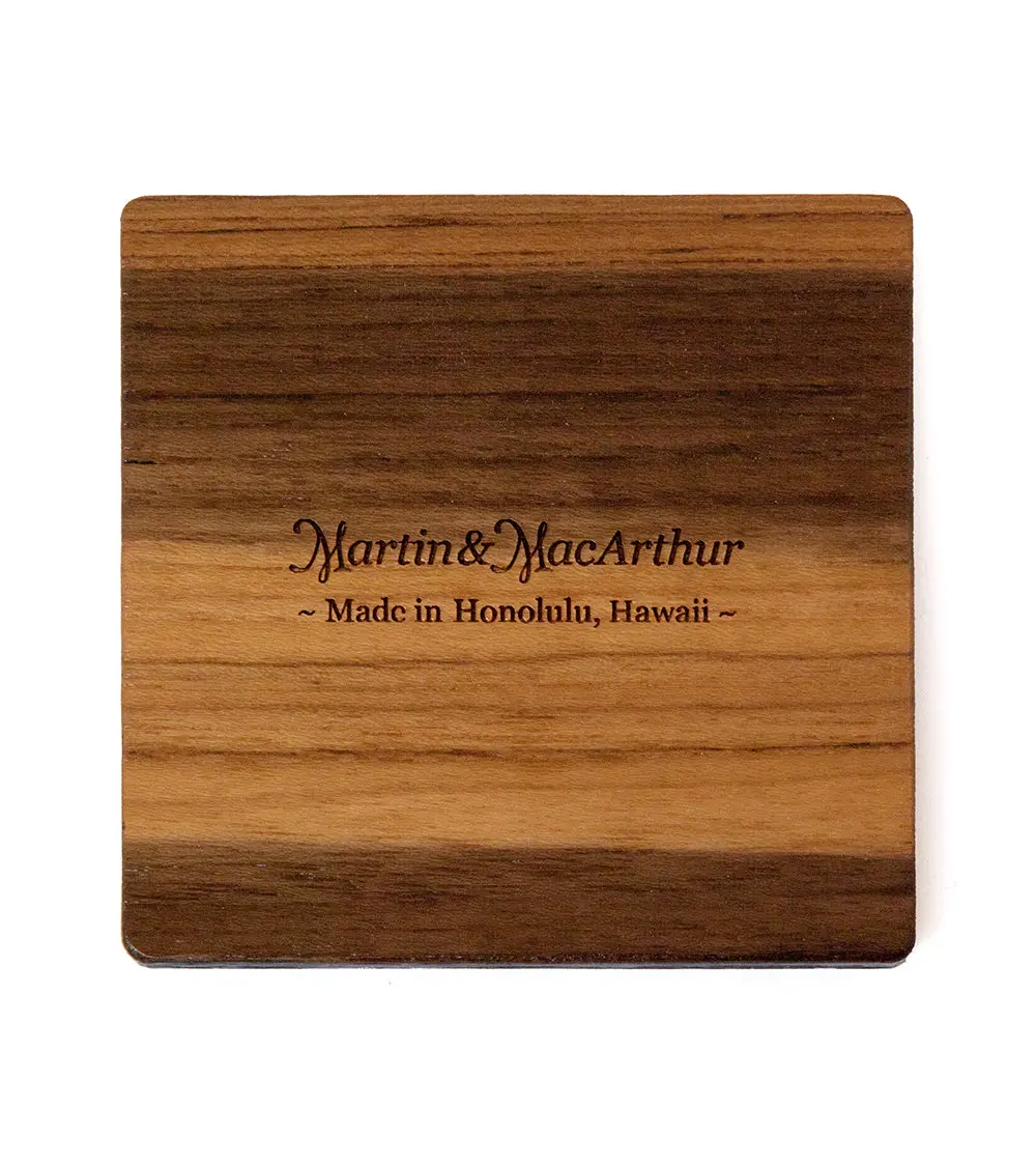 Uss Missouri Teak Coaster, Plain 2