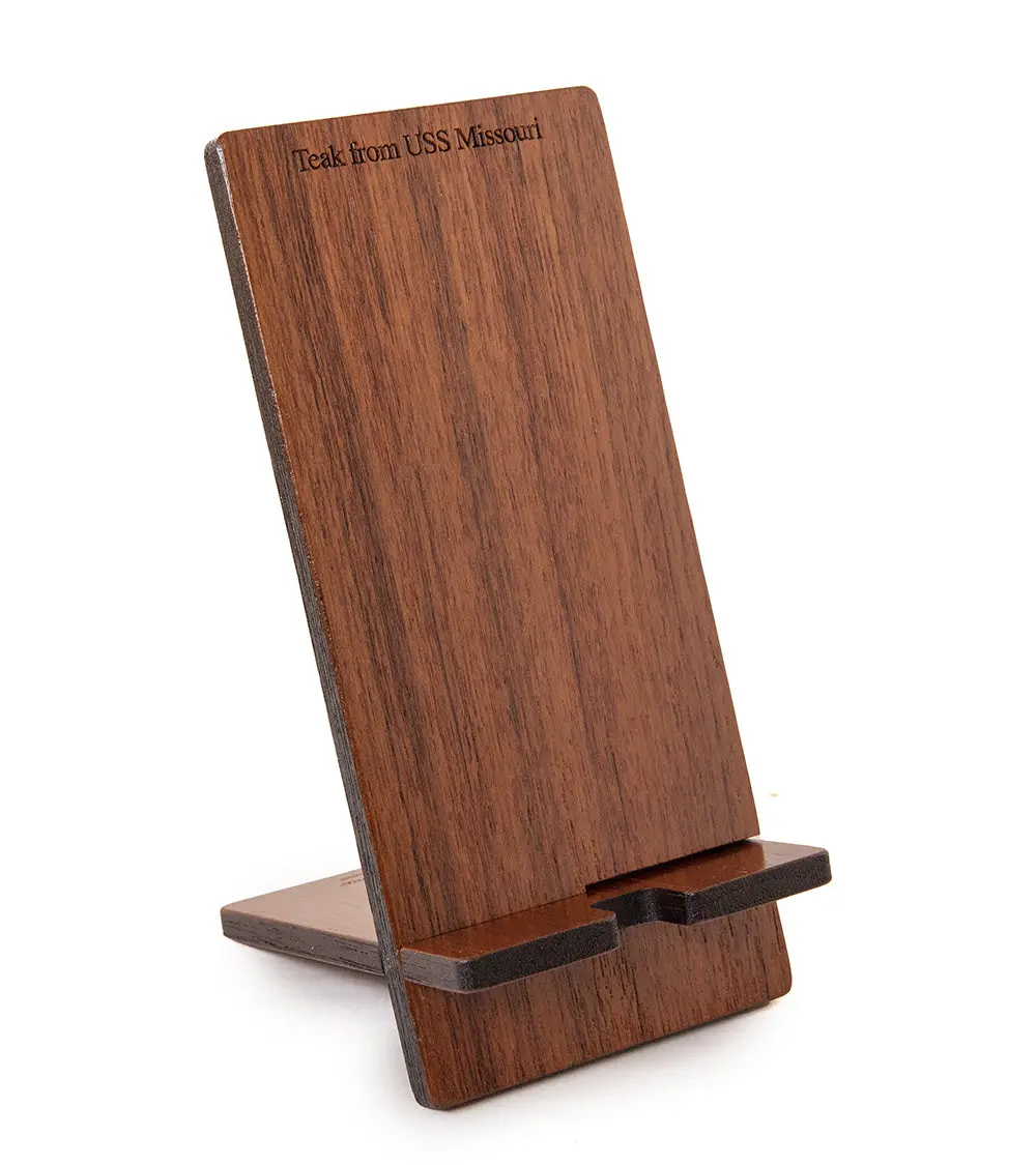 Uss Missouri Teak Mobile Phone Chair, Solid 1