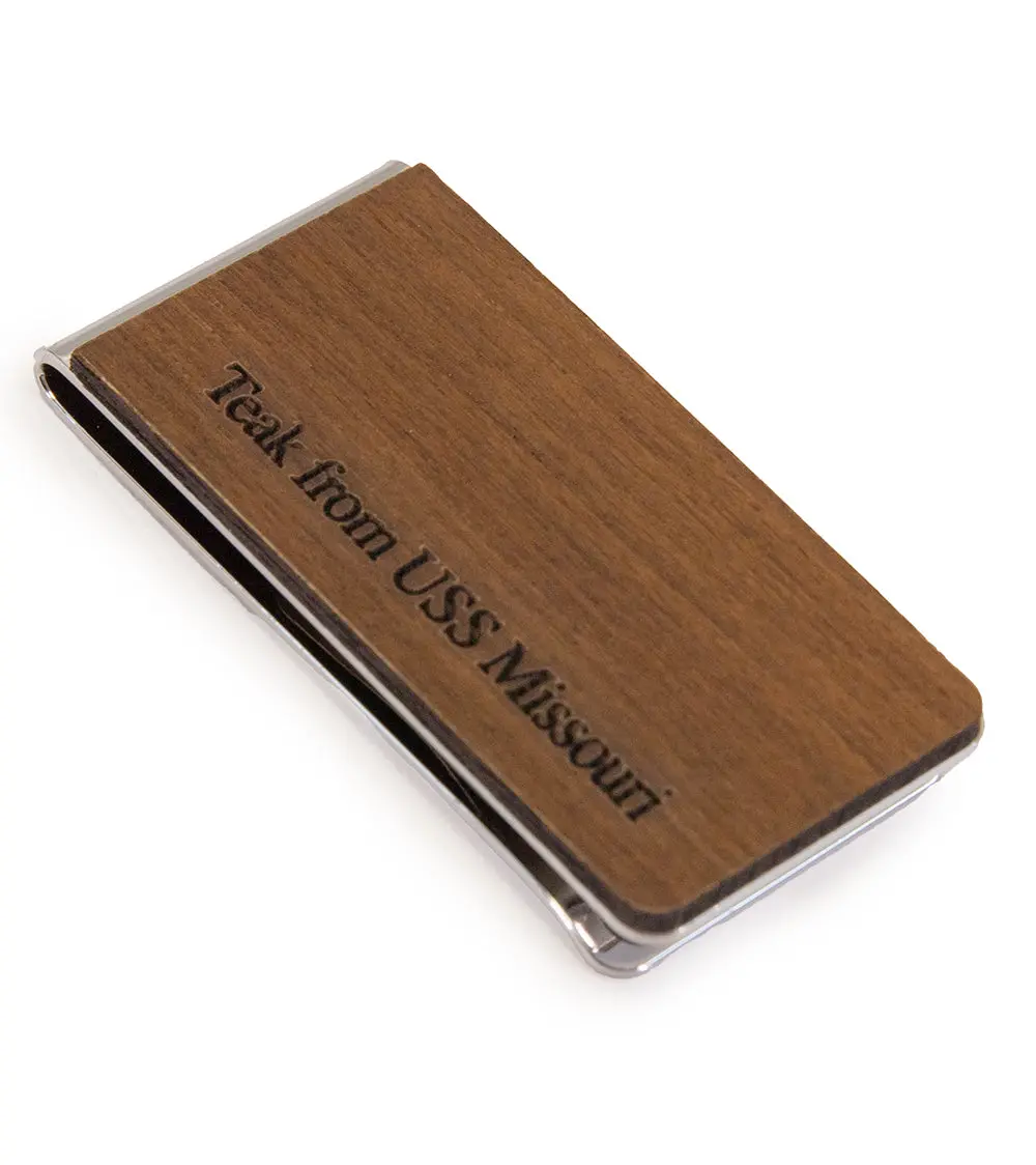 Uss Missouri Teak Money Clip 1