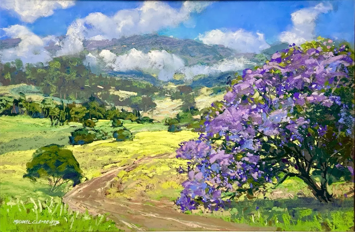 Original Pastel Painting "Upcountry Splendor" By Michael Clements 18X12 1