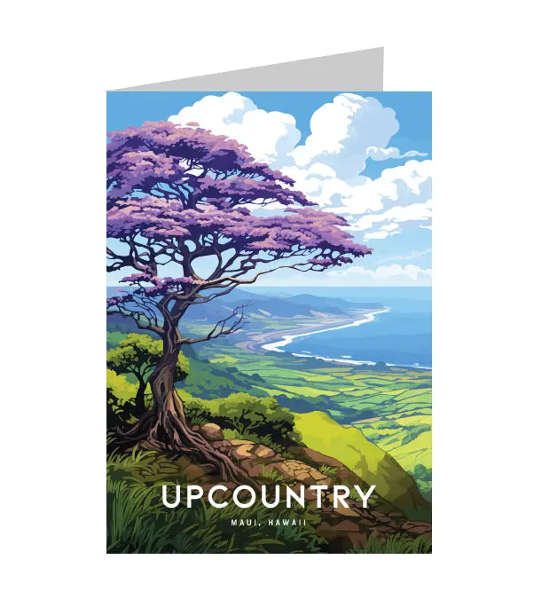 Greeting Card "Upcountry, Maui" Hawaii Travel Art 1