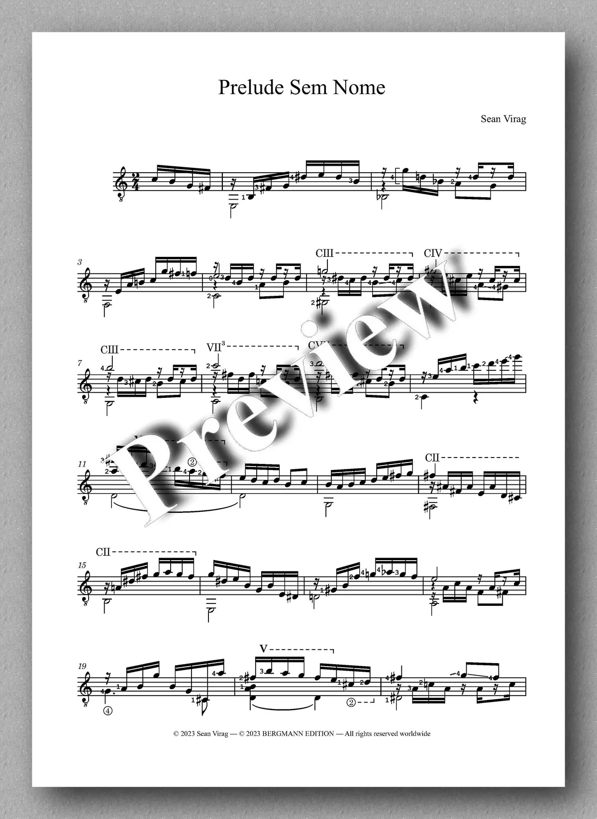 Virag, Ten Pieces For Classical Guitar 2