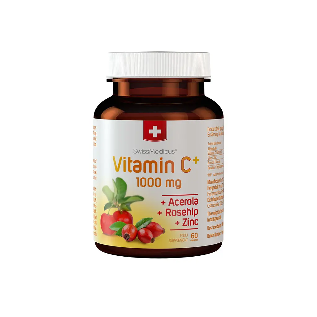 Vitamin C+ With Acerola, Rosehip & Zinc - 60 Capsules 1