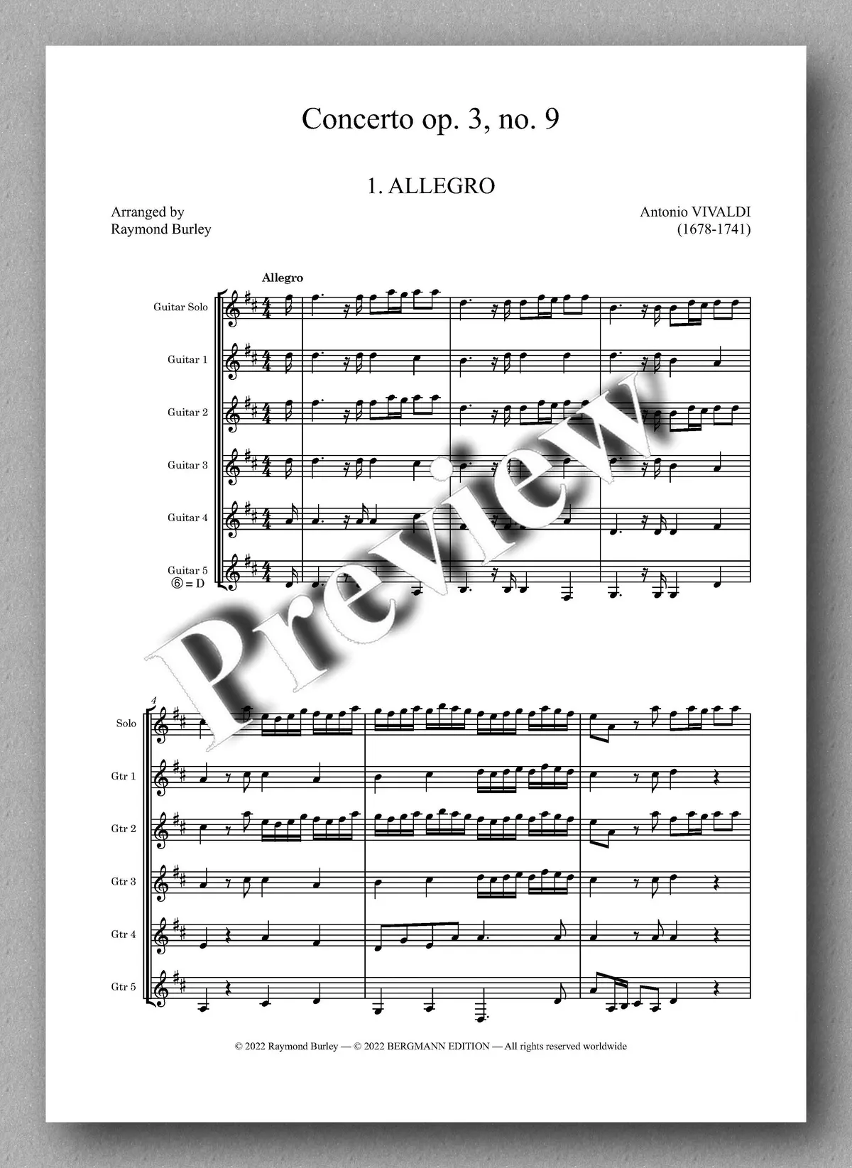 Vivaldi-Burley, Concerto Op. 3, No. 9 2