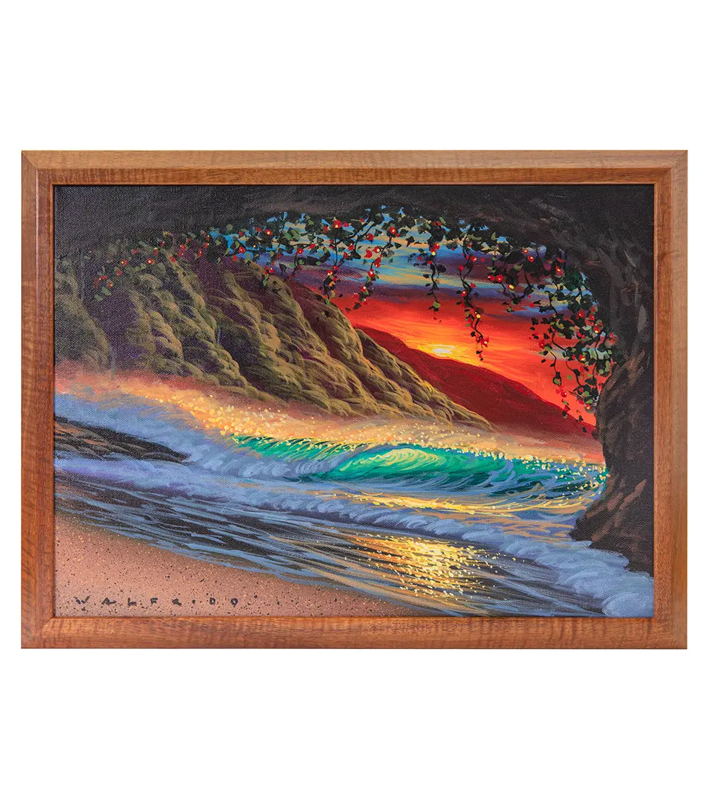 Original Painting: Acrylic: Cave Sunset Napali By Walfrido Garcia 1