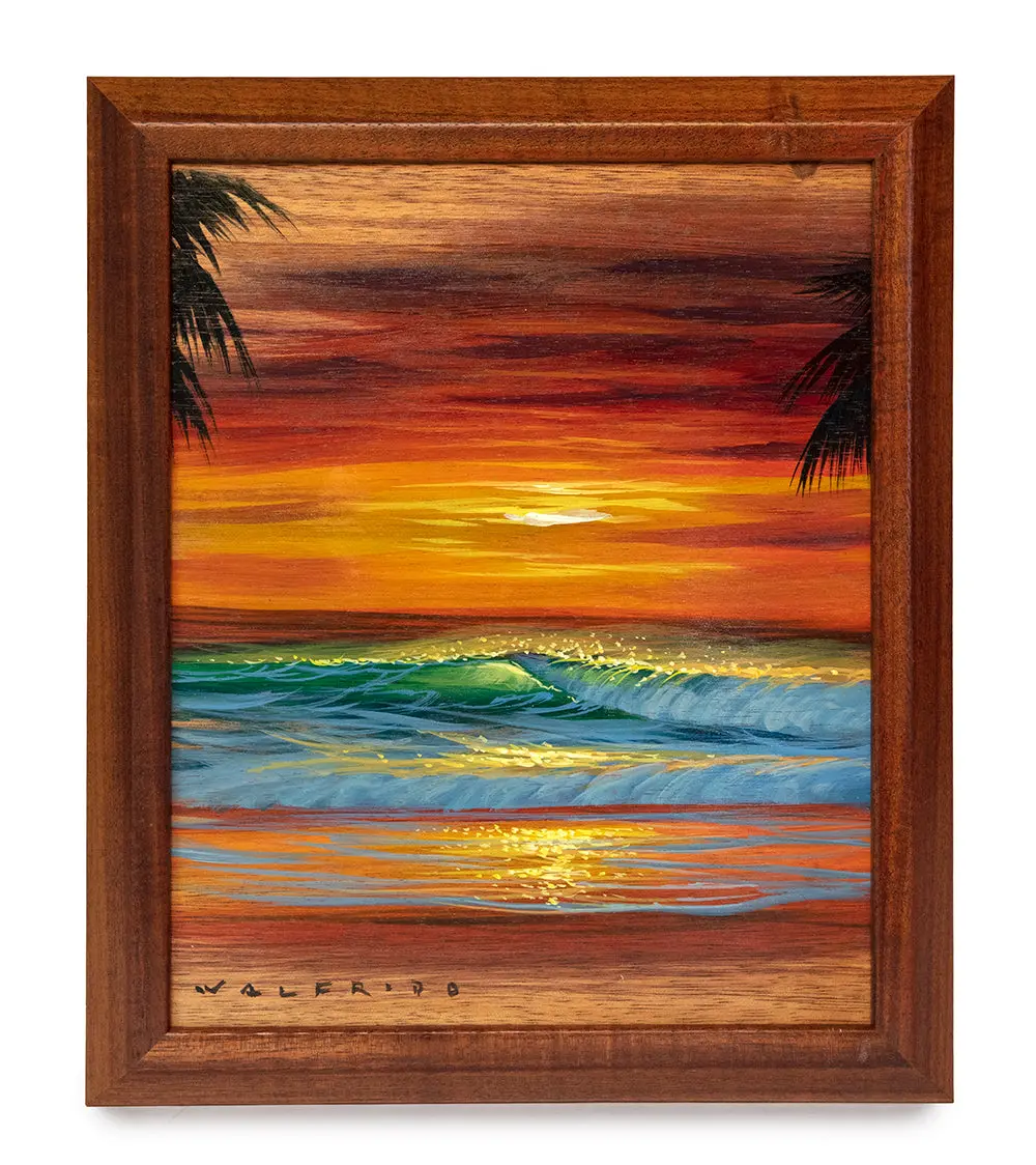 Original Painting: Acrylic On Koa: Island Sun By Walfrido Garcia 1