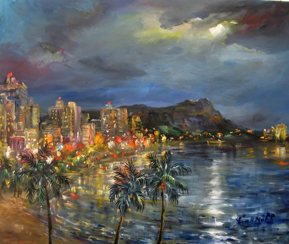 Waikiki Lights By Eva Makk 1