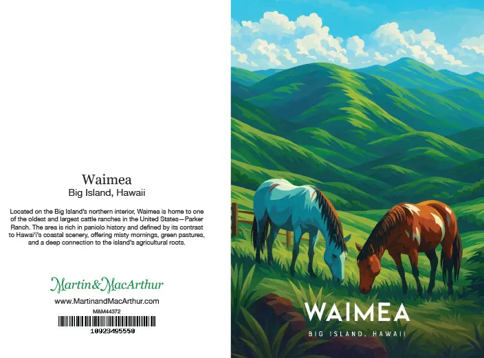 Greeting Card "Waimea, Big Island" Hawaii Travel Art 2