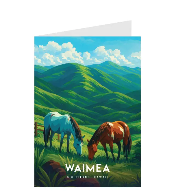Greeting Card "Waimea, Big Island" Hawaii Travel Art 1
