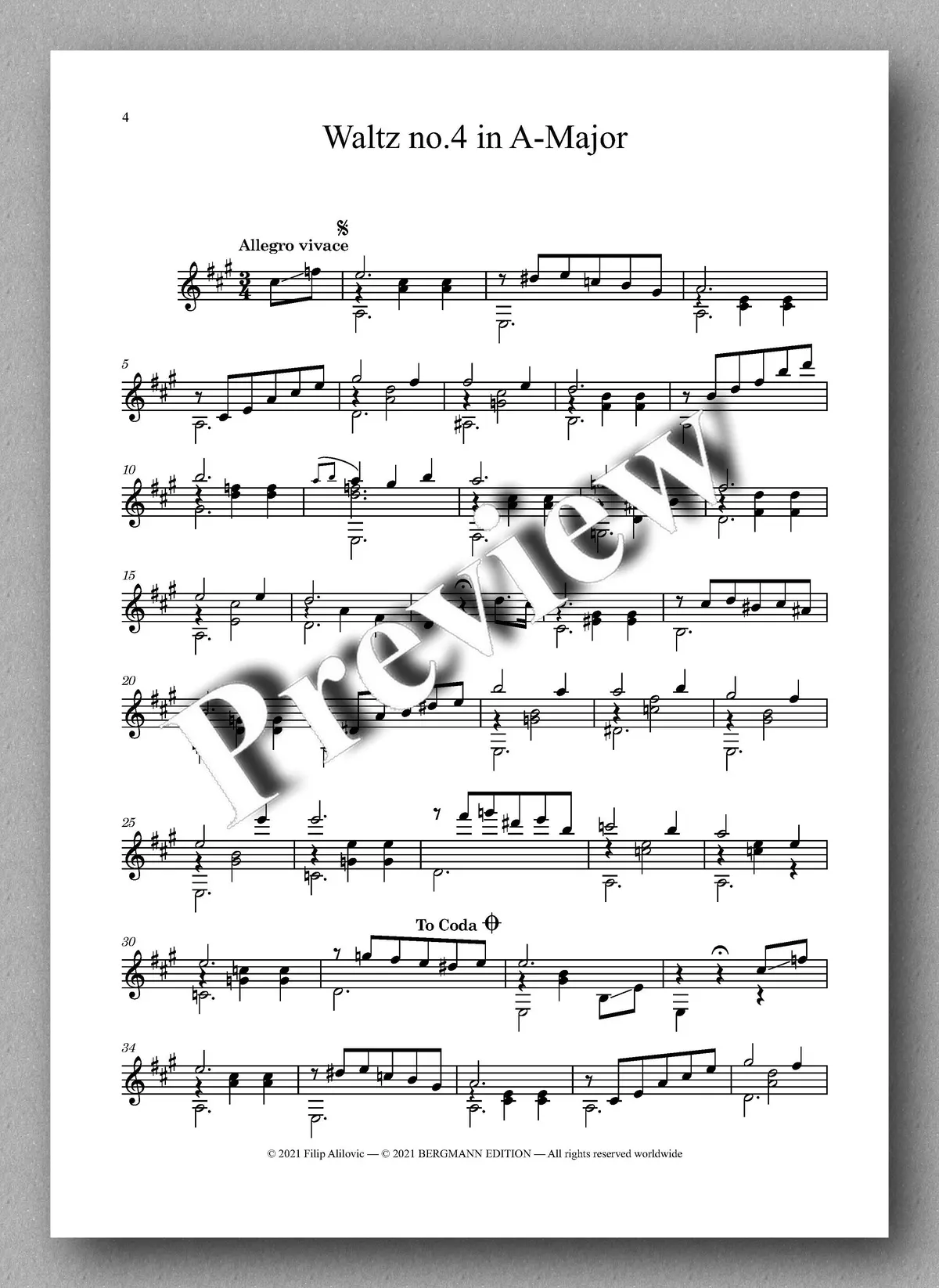Alilovic, Waltz No. 4 In A-Major 2