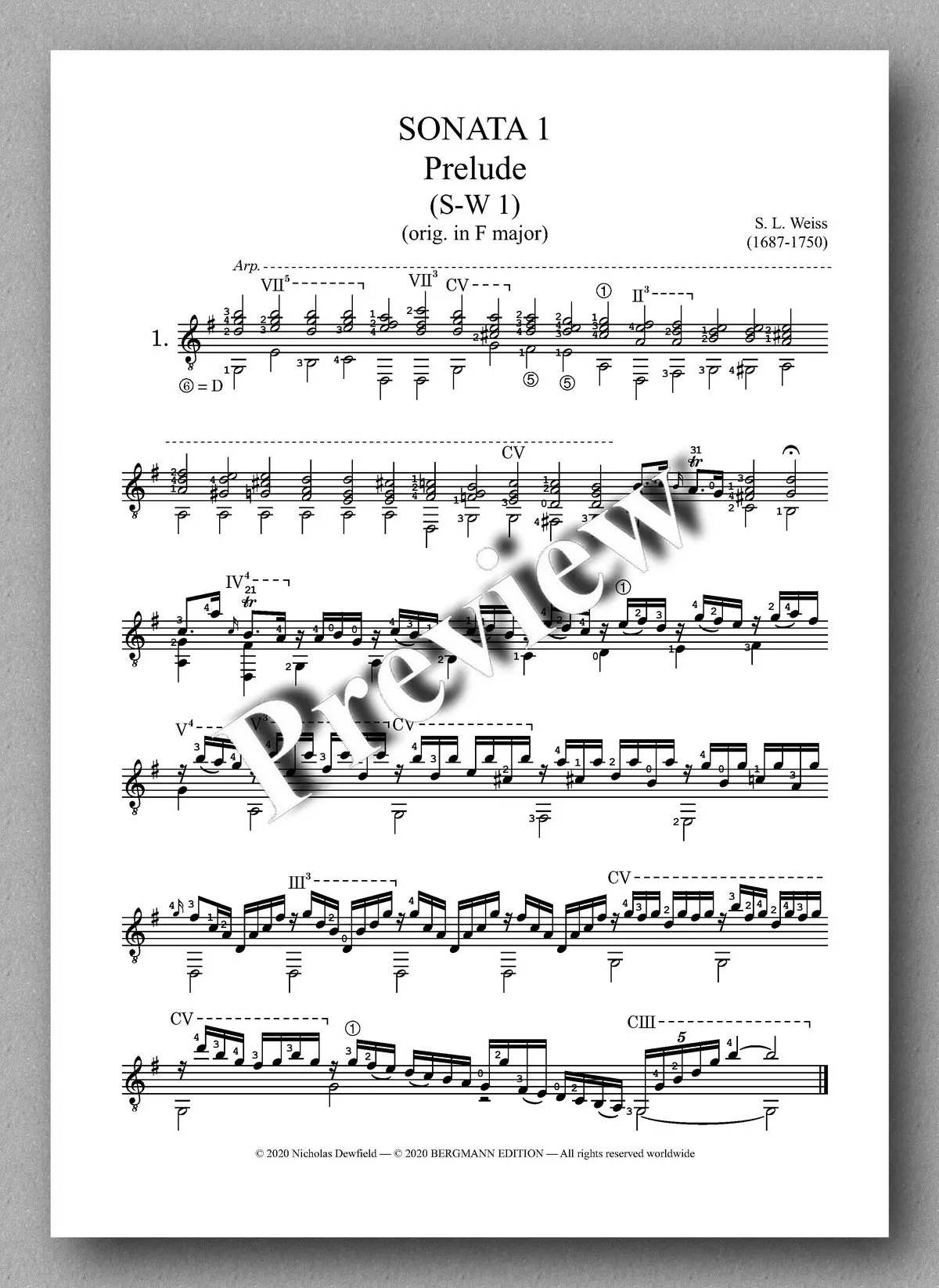Weiss-Dewfield, Sonata No. 1 2